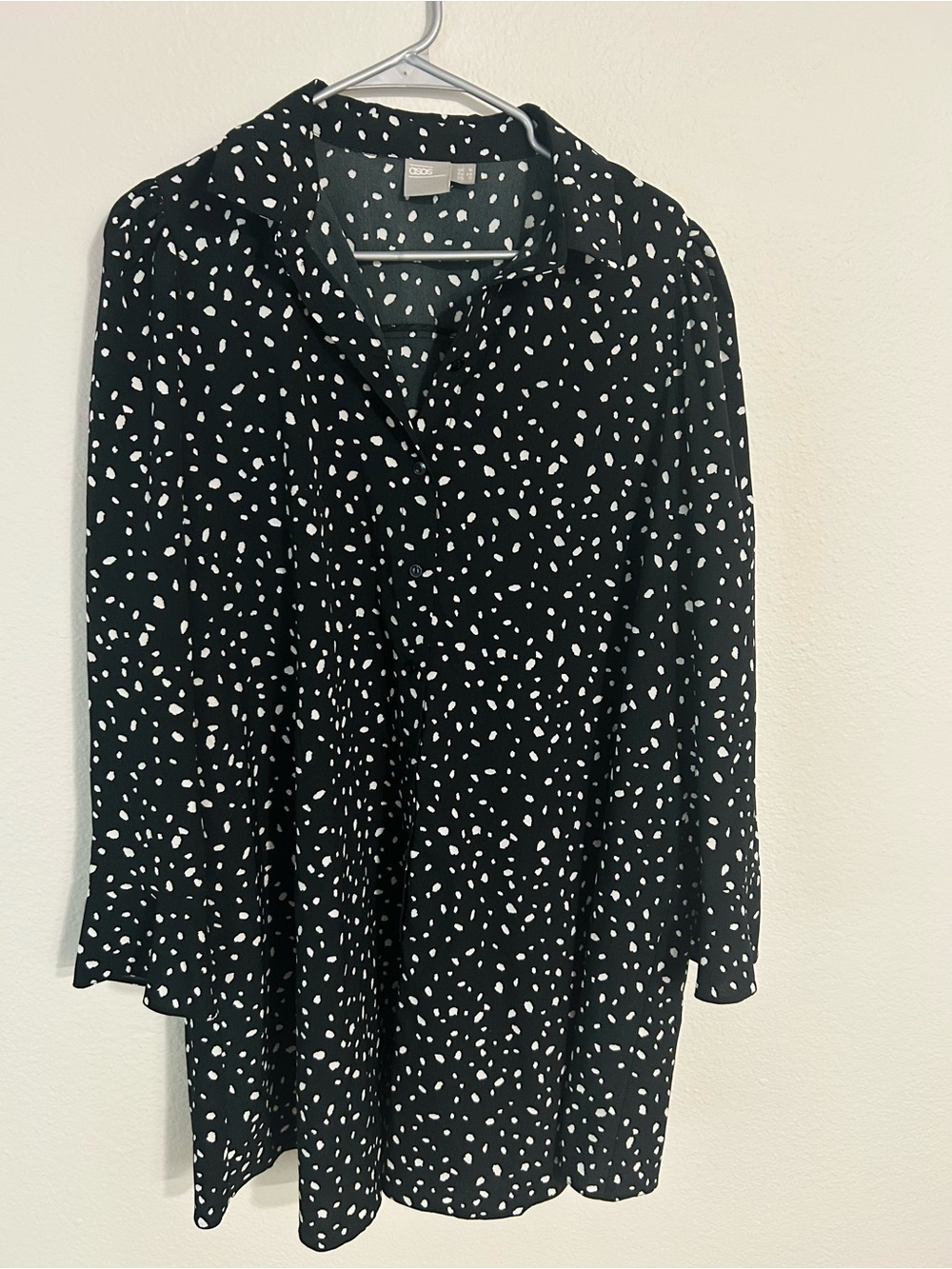 ASOS Black and White Dalmatian Print Mini Dress